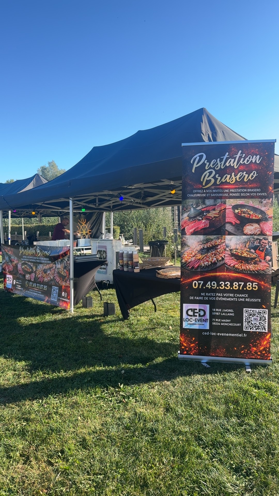 Marché des producteurs à Douai : brasero et tonnelles pour plus de 120 convives